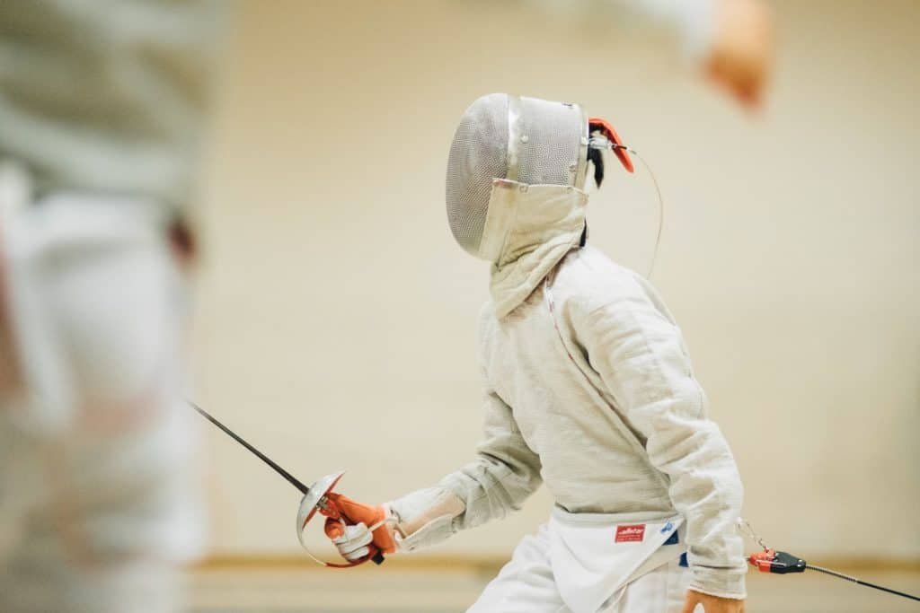 Fencing hides your crows feet and is good exercise!