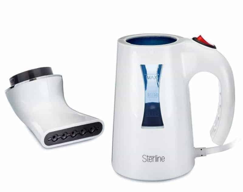 The Sterline portable garment steamer is pretty basic but super effective.