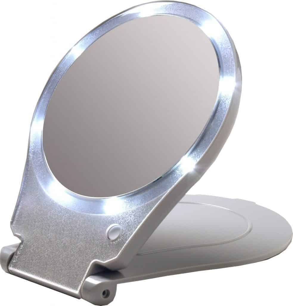 Floxite LED Lighted Travel Mirror 