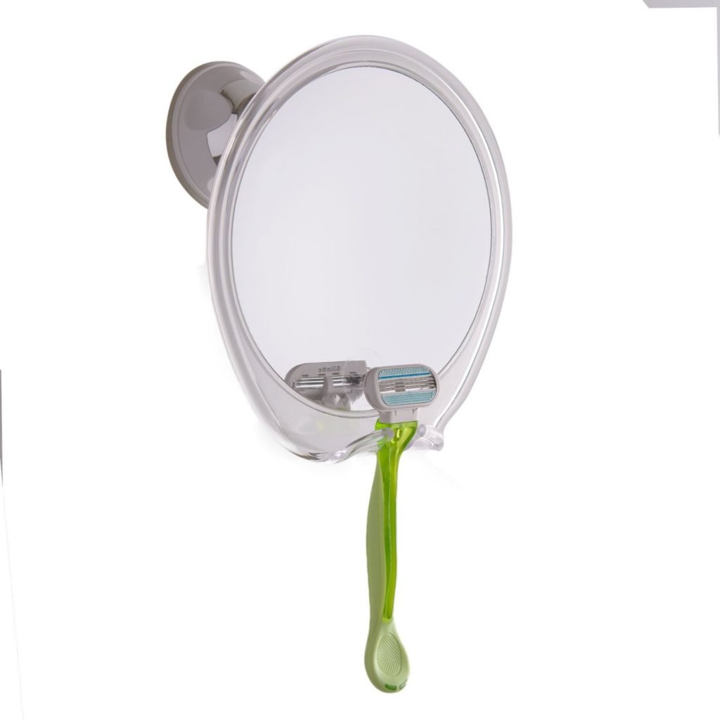 Fogless Shower Mirror with Razor Hook