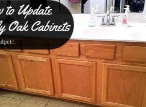 How to Update Ugly Oak Cabinets on a Budget