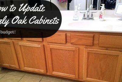 How to Update Ugly Oak Cabinets on a Budget