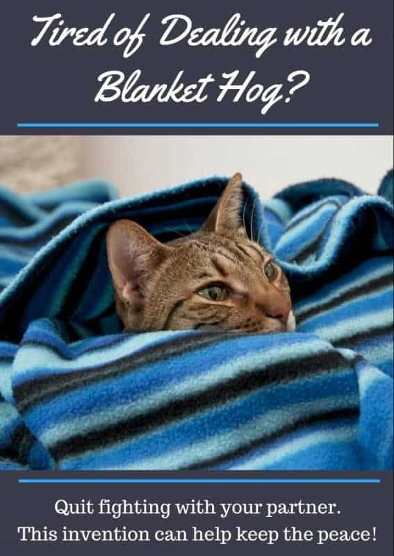 Does your partner always steal your blanket in the middle of the night? This one invention will help you keep the peace! #blankethog #blanketbuddy