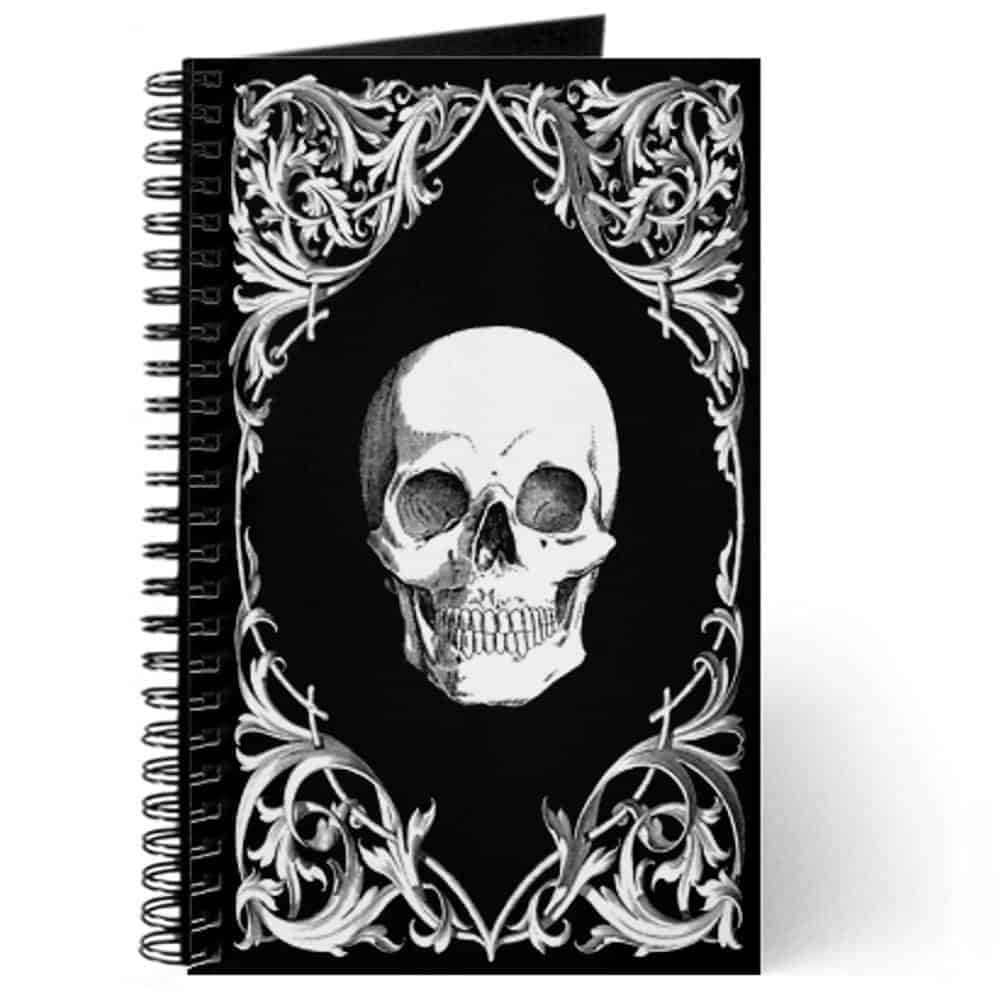 Write down your deepest, darkest secrets in this skull journal.