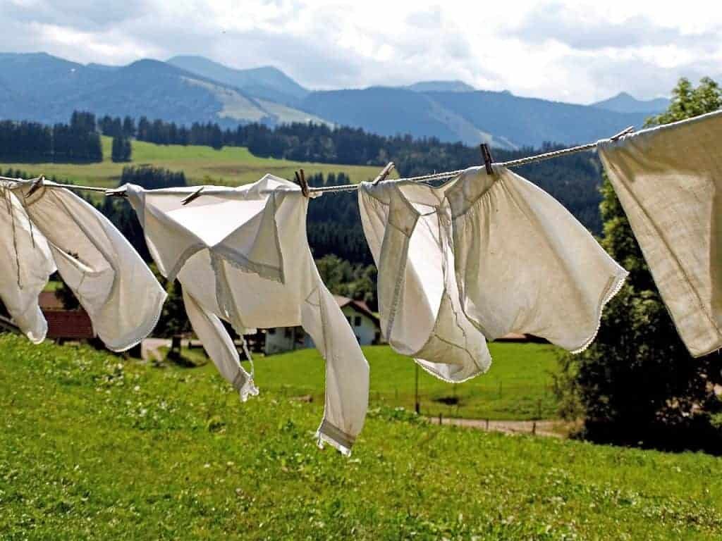 Line drying clothes is pretty effective. But ain't nobody got time for that!