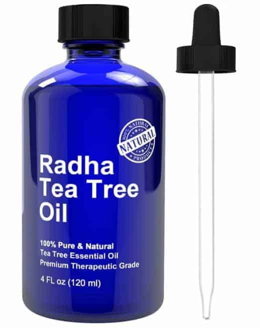 I love this Tea Tree Oil from Radha. You get a huge 4oz bottle with it's own dropper. And it's such a great value!